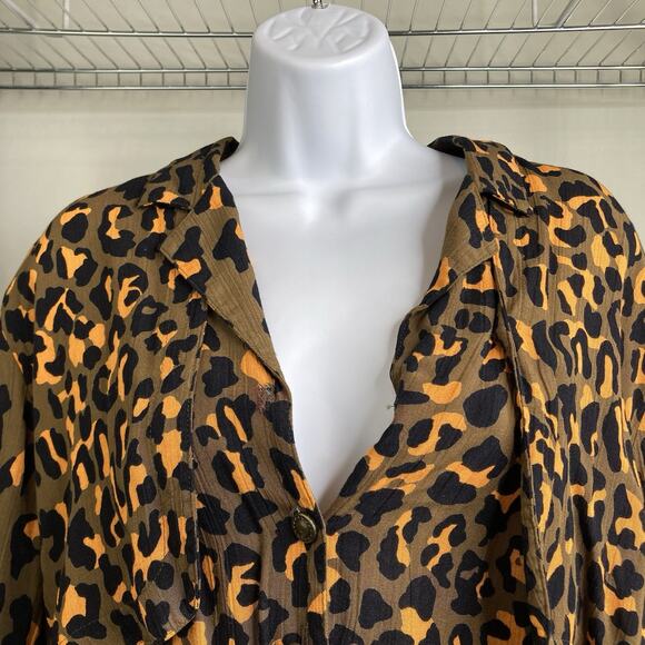 Vintage Componix Women's Cheetah Button Up Blouse Size 6 Mob Wife 80’s Glam Vibe - Picture 5 of 9
